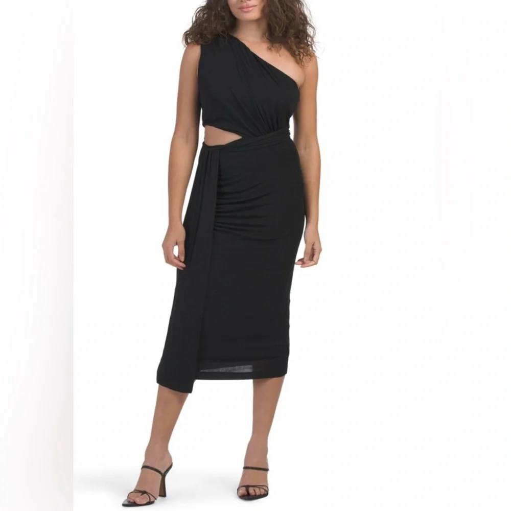 NWT BCBGMAXAZRIA One Shoulder Dress - Size Large - Picture 1 of 3